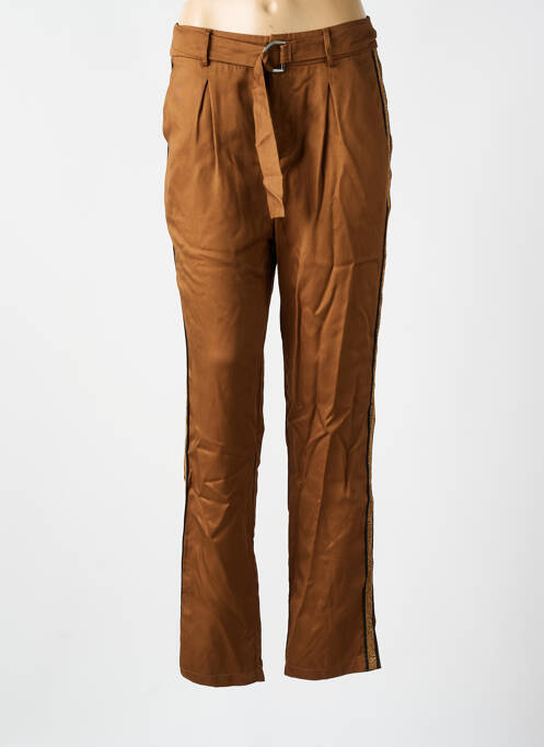 Pantalon chino marron LA PETITE ETOILE pour femme
