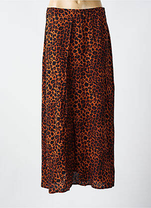 Jupe longue tissage crêpe marron LA FEE MARABOUTEE femme