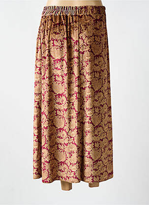 Jupe longue imprimé fantaisie rouge HOD femme