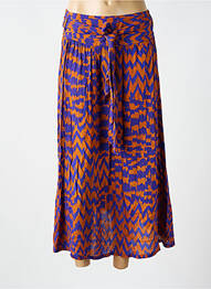 Jupe longue tissage crêpe violet LA PETITE FRANCAISE femme