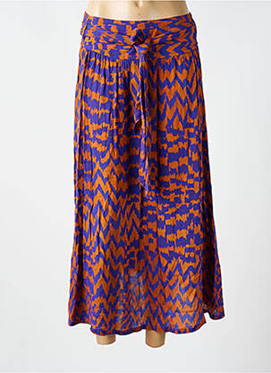 Jupe longue tissage crêpe violet LA PETITE FRANCAISE femme