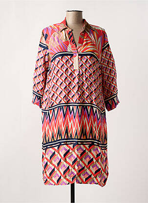 Robe mi-longue coupe fluide manches 3/4 orange BETTY BARCLAY femme