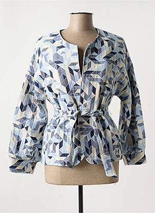 Veste chic tissage crêpe bleu I.CODE (By IKKS) femme