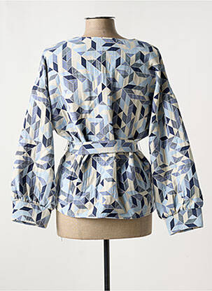 Veste chic tissage crêpe bleu I.CODE (By IKKS) femme
