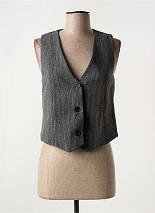 Gilet sans manche doublure gris GRACE & MILA femme