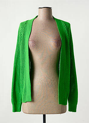 Gilet manches longues stretch vert SIGNE NATURE femme