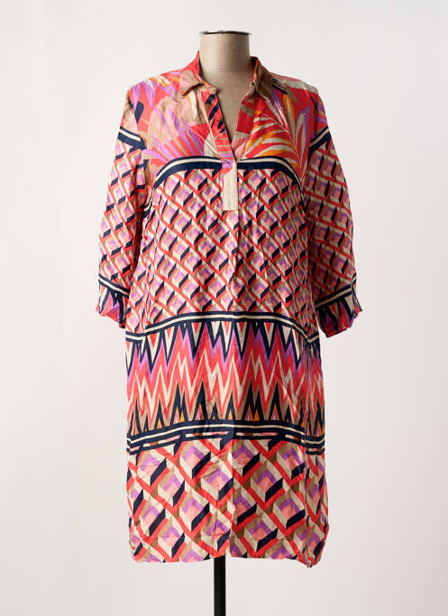 Robe mi-longue coupe fluide manches 3/4 orange BETTY BARCLAY femme