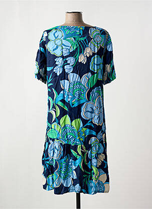 Robe mi-longue imprimé fantaisie manches courtes bleu BETTY BARCLAY femme