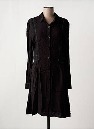 Robe mi-longue manches longues manches longues noir VILA femme