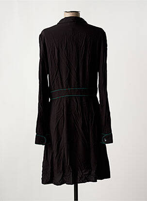 Robe mi-longue manches longues manches longues noir VILA femme