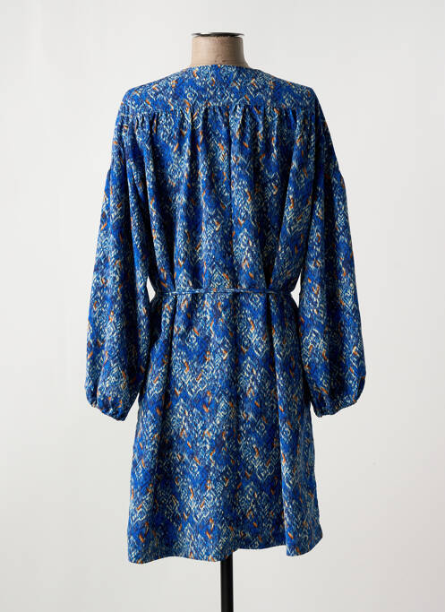 Robe courte manches longues manches longues bleu RUE MAZARINE femme