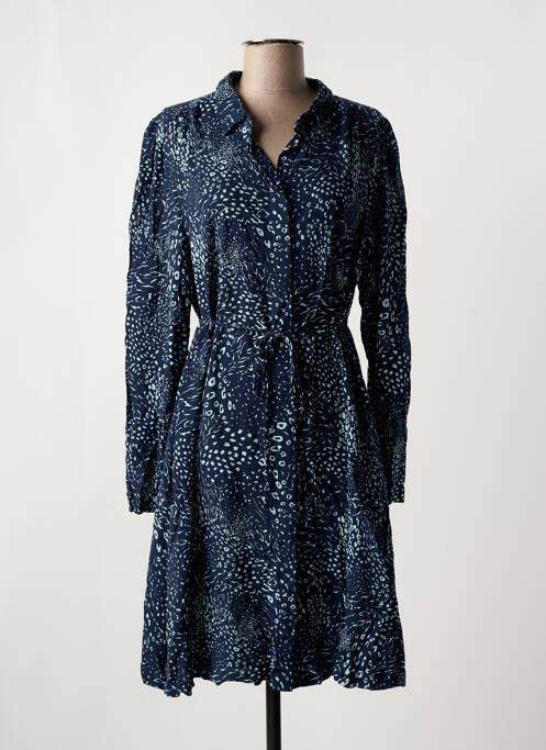 Robe mi-longue bleu ICHI pour femme