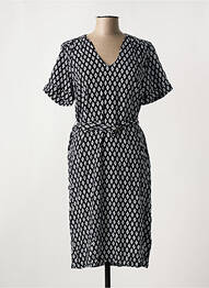 Robe mi-longue manches courtes manches courtes noir CONCEPT K femme
