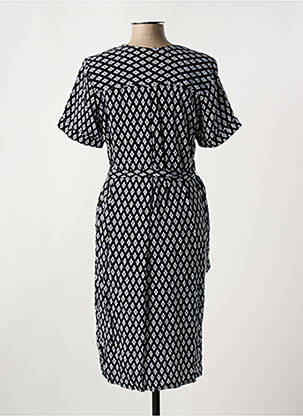 Robe mi-longue manches courtes manches courtes noir CONCEPT K femme