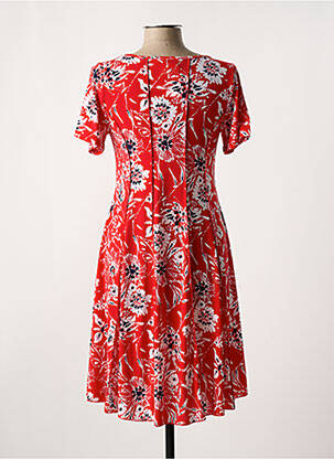 Robe mi-longue manches courtes manches courtes rouge MASQUENADA femme