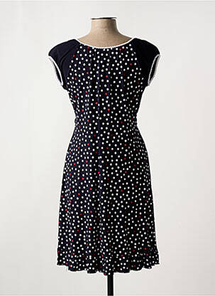 Robe mi-longue manches courtes manches courtes noir NATURAL STB femme