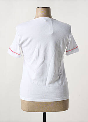 T-shirt stretch manches courtes blanc CLAUDE DE SAIVRE femme