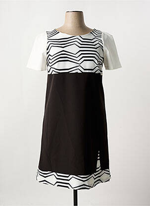 Robe mi-longue noir QUATRE VINGT JOURS pour femme