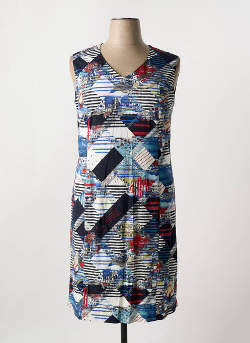 Robe mi-longue sans manche sans manche bleu GEVANA femme