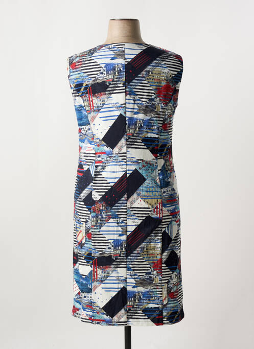 Robe mi-longue sans manche sans manche bleu GEVANA femme