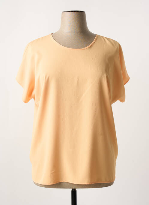 Blouse manches courtes manches courtes orange CLAUDE DE SAIVRE femme
