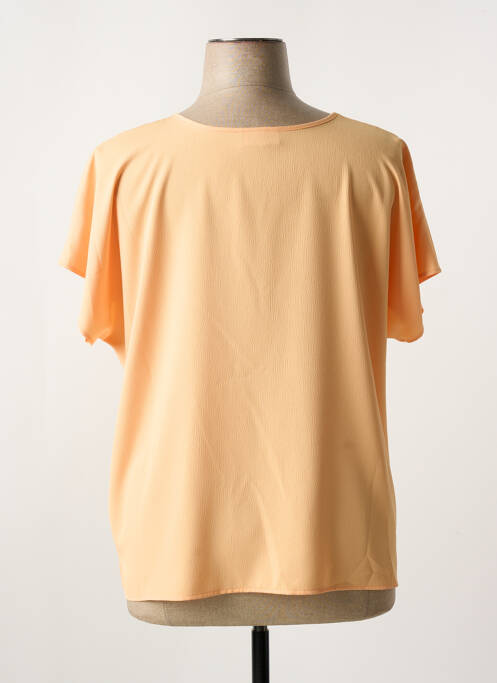 Blouse manches courtes manches courtes orange CLAUDE DE SAIVRE femme