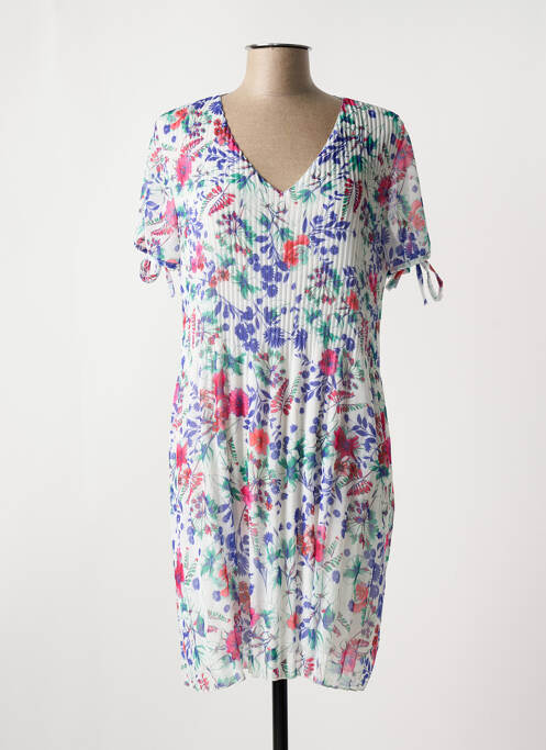 Robe mi-longue blanc VIE NOCTURNE pour femme