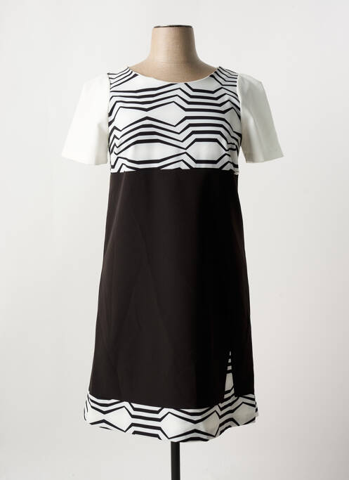 Robe mi-longue noir QUATRE VINGT JOURS pour femme