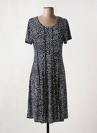 Robe mi-longue manches courtes manches courtes bleu MASQUENADA femme