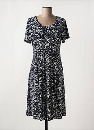 Robe mi-longue manches courtes manches courtes bleu MASQUENADA femme