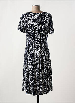 Robe mi-longue manches courtes manches courtes bleu MASQUENADA femme