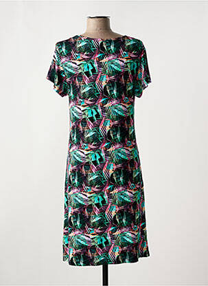 Robe mi-longue manches courtes manches courtes noir HAJO femme