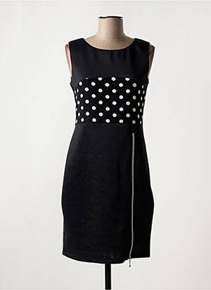 Robe courte sans manche sans manche noir QUATRE VINGT JOURS femme