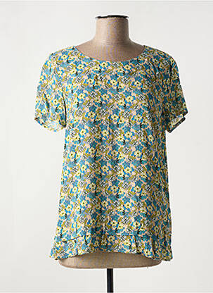 Blouse imprimé fleurs manches courtes bleu ARMOR LUX femme