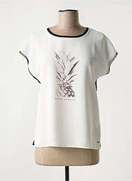 Top stretch manches courtes beige KANOPE femme