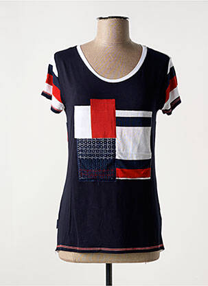 T-shirt stretch manches courtes bleu NATURAL STB femme