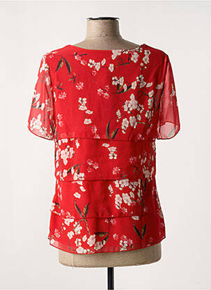 Top coupe fluide manches courtes rouge QUATRE VINGT JOURS femme