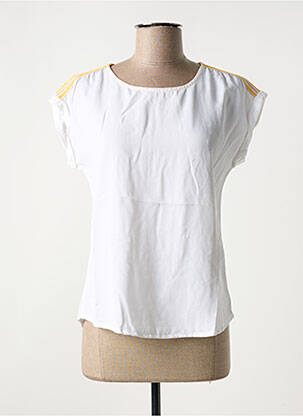 Top manches courtes manches courtes blanc KANOPE femme