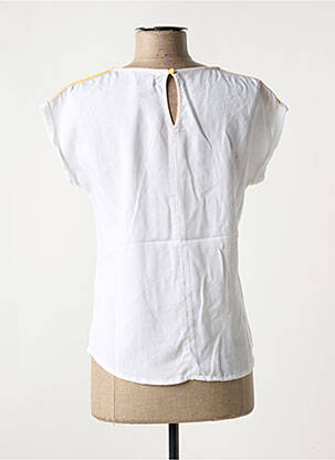 Top manches courtes manches courtes blanc KANOPE femme