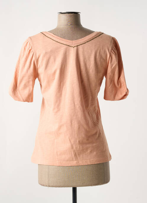 T-shirt manches mi-longues manches courtes rose 7 SEASONS femme