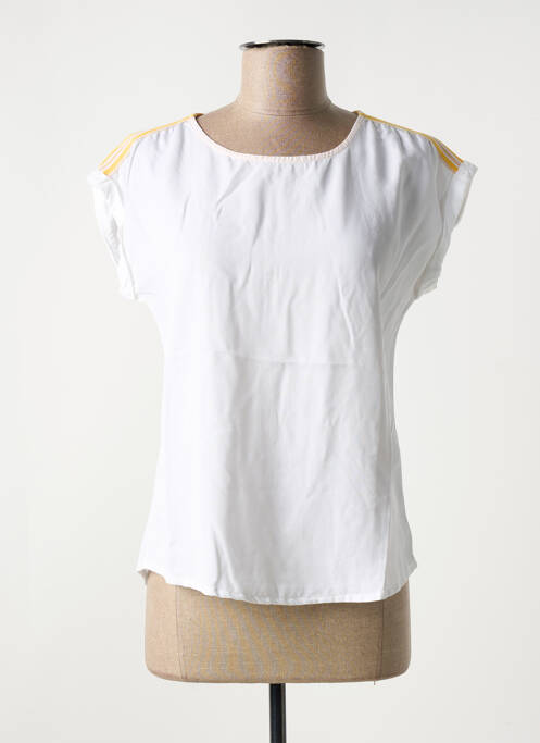 Top manches courtes manches courtes blanc KANOPE femme