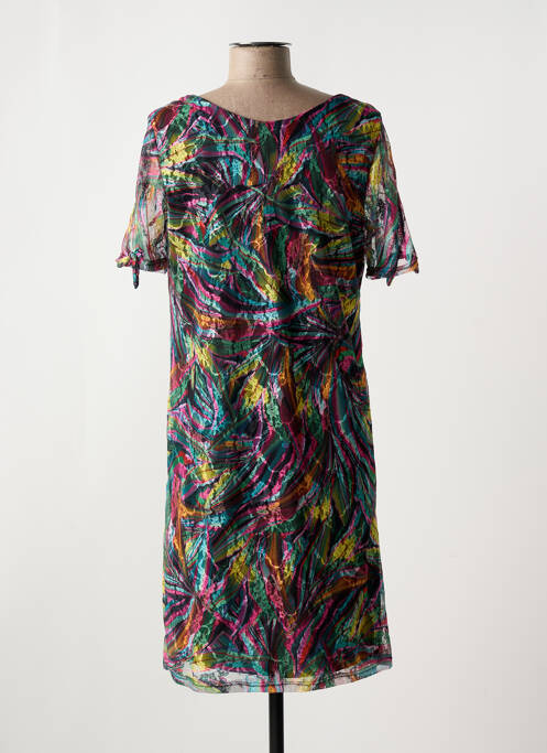 Robe mi-longue noir FELINO pour femme