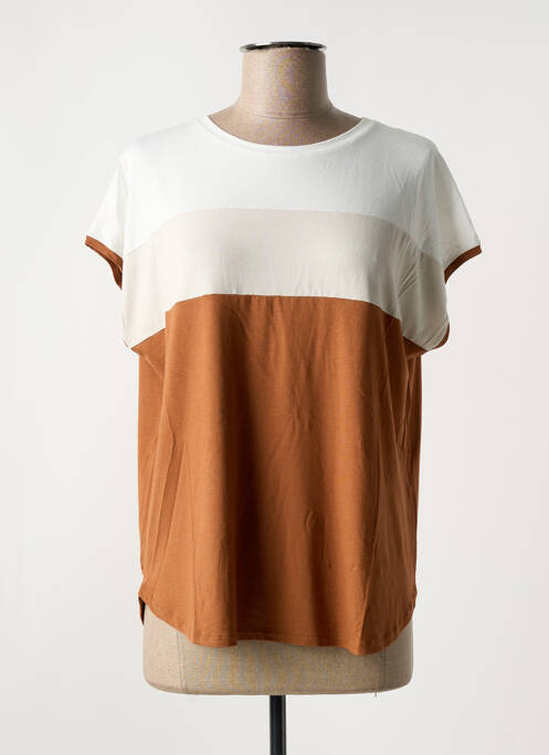 T-shirt marron QUATRE VINGT JOURS pour femme