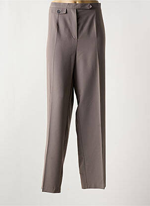 Pantalon slim tissage popeline taille normale gris 20/20 femme