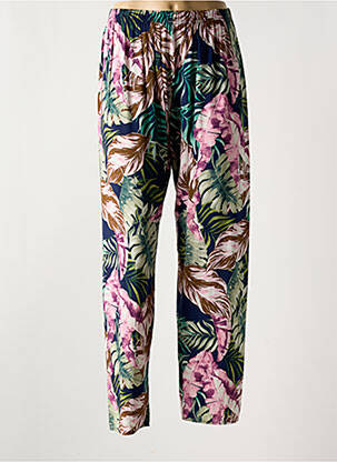 Pantalon large tissage popeline taille normale rose QUATRE VINGT JOURS femme