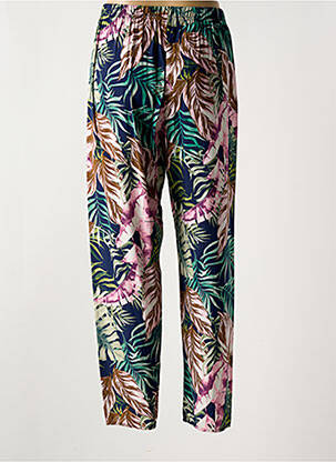 Pantalon large tissage popeline taille normale rose QUATRE VINGT JOURS femme