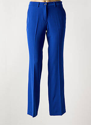 Pantalon droit tissage crêpe taille normale bleu LCDN femme
