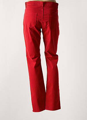 Pantalon droit stretch taille normale rouge LUCCHINI femme