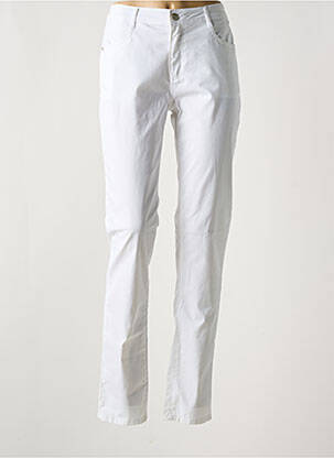 Pantalon slim tissage popeline taille normale blanc YOULINE femme
