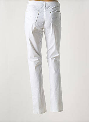 Pantalon slim tissage popeline taille normale blanc YOULINE femme